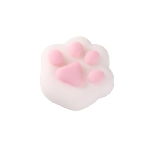 BOSSETY Cat Paw Squishy,TRP-Quetschspielzeug für Katzenpfoten, Stressabbau,Taba Squishy, Fufu Squishy, Süße Katzenpfoten Stressabbau Fidget Toys für Kinder und Erwachsene (Weiß) von BOSSETY