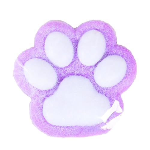 BOSSETY Groß 18CM Taba Squishy,Cat Paw Squishy, Fufu Squishy,Katzenpfoten Squishy, Süße Katzenpfoten Stressabbau Fidget Toys für Kinder und Erwachsene (Lila) von BOSSETY