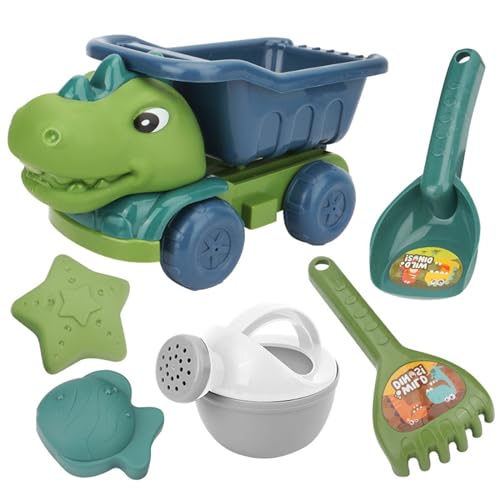 BOSSETY Sanspielzeug Set,Kinder Dinosaurier Baufahrzeug Schaufel Strandspielzeug Set,Strand, Sand Toys Kids,Sandkasten,für Kinder Jungen Mädchen (A) von BOSSETY