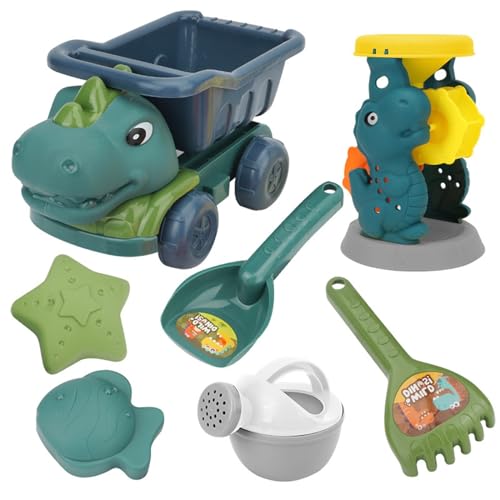 BOSSETY Sanspielzeug Set,Kinder Dinosaurier Baufahrzeug Schaufel Strandspielzeug Set,Strand, Sand Toys Kids,Sandkasten,für Kinder Jungen Mädchen (B) von BOSSETY