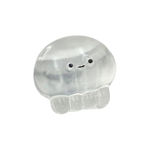 BOSSETY Taba Squishy, Quallen-Quetsch-Dekompressionsspielzeug, Antistressball, Fufu Squishy, Stressabbau Fidget Toys für Kinder und Erwachsene, Sensorisches Spielzeug zum Stressabbau 6cm (Transparent) BOSSETY Taba Squishy, Quallen-Quetsch-Dekompressionsspielzeug, Antistressball, Fufu Squishy, Stressabbau Fidget Toys für Kinder und Erwachsene, Sensorisches Spielzeug zum Stressabbau 6cm (Transparent) von BOSSETY