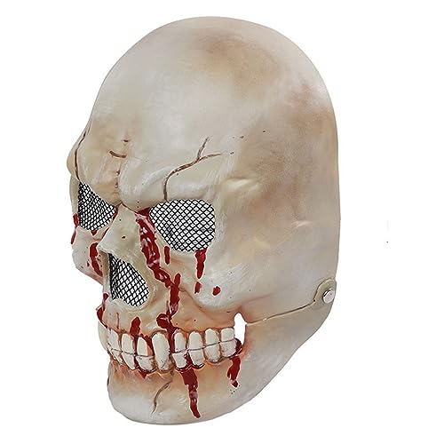 BOTCAM Mehrfarbig Halloween-Requisiten mit lebensechten Zähnen und Knochenform für Erwachsene. Atemberaubender und bleibender Eindruck von tropfendem Blut Brille (A, A) von BOTCAM
