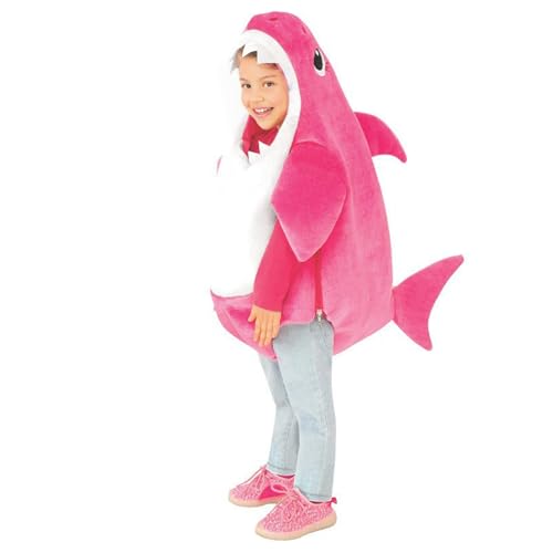 BOVOSHA Jungen Halloween Hai Kostüme für Kinder Mädchen Tier Kostüm mit Kapuze Bodysuit Cosplay für Rollenspiel Bühne Halloween Party (Rosa, 1-2T von BOVOSHA