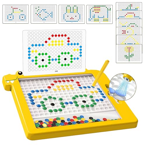 Montessori Spielzeug, Magnetische Zeichentafel Magnetspiele für Unterwegs Maltafel Kinder ab 3 jahre Magnetspiel Labyrinth Zeichenbrett Kinder Lernspielzeug Geschenk für Jungen Mädchen von BOWJETE