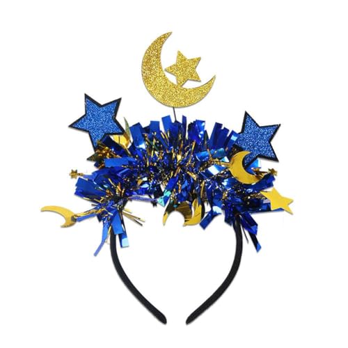 BOWTONG 2025 Eid Mubarak Stirnband Middle Eastern Festival Star Moon Castle Headwear Eid Muslim Decor Mubarak Eid Prop Photo Party Happy von BOWTONG