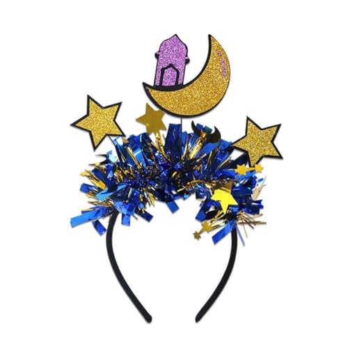 BOWTONG 2025 Eid Mubarak Stirnband Middle Eastern Festival Star Moon Headwear Mubarak Happy Decor Eid Photo Ca Eid Party N3T3 Prop Muslim von BOWTONG