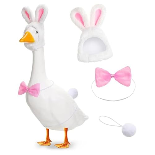 BOWTONG Ostern Veranda Gans Outfits für Kunststoff Gans, Häschen saisonale Gans Outfits, für G St. Ostern Rasen Patrick Festivals Kleidung von BOWTONG