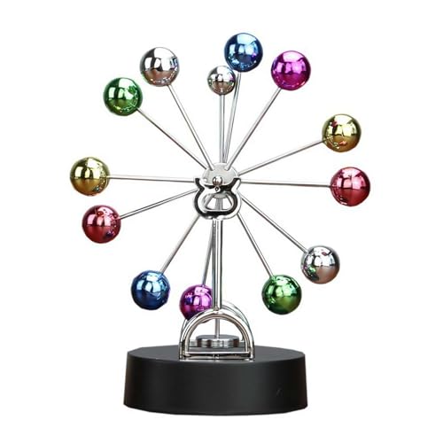 Perpetual Motion, Perpetuum Mobile Riesenrad-Balance, Multiply Color Asteroid Electric Powered Physics Science Balance Ball for Home Office Desk Decoration (Style 2) von BOWTONG