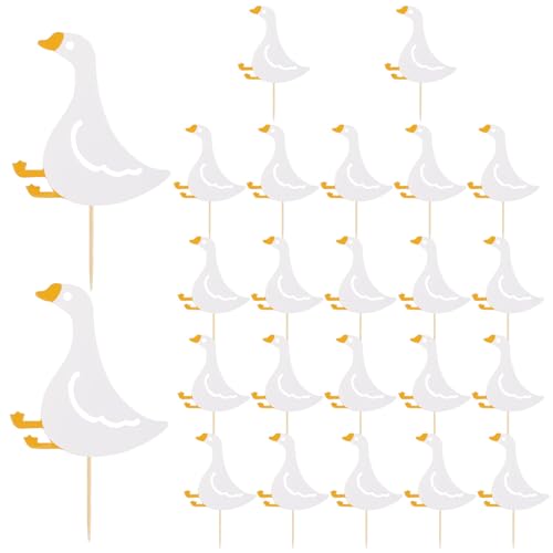 BOXOB 24stk Geburtstagsdeko Gans Weiß, Silly Gänse-Partydeko Süß Kuchenaufsatz für Babyparty Mädchen Jungen Tortenaufsatz Party Zubehör BOXOB 24stk Geburtstagsdeko Gans Weiß, Silly Gänse-Partydeko Süß Kuchenaufsatz für Babyparty Mädchen Jungen Tortenaufsatz Party Zubehör von BOXOB