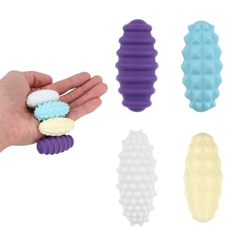 BOXOB 4 Stück Magnetische Fidget Bälle, Silikon Ovale Fidget Spielzeuge für Erwachsene und Teenager Texturierte Spielzeuge für Taktile Konzentration Leise Schreibtischmagnete Geschenk BOXOB 4 Stück Magnetische Fidget Bälle, Silikon Ovale Fidget Spielzeuge für Erwachsene und Teenager Texturierte Spielzeuge für Taktile Konzentration Leise Schreibtischmagnete Geschenk von BOXOB