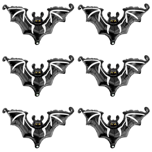 BOXOB 6st Schwarze Fledermaus Luftballons, Riesige Gruselige Halloween Partyballons Deko Ballons für Zuhause Party Babyparty Feiertagsbedarf Foto Requisiten BOXOB 6st Schwarze Fledermaus Luftballons, Riesige Gruselige Halloween Partyballons Deko Ballons für Zuhause Party Babyparty Feiertagsbedarf Foto Requisiten von BOXOB