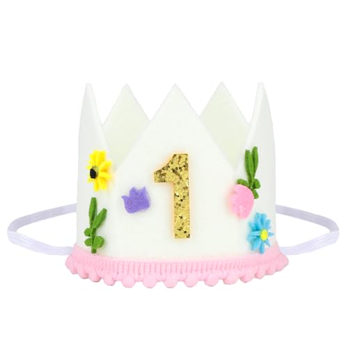 BOXOB Wildblumen 1. Geburtstag Hut, Blumenkrone für Baby Mädchen Niedlich Wilde Blumen First Birthday Party Dekorationen Perfekt für Cake Smash Foto Requisiten BOXOB Wildblumen 1. Geburtstag Hut, Blumenkrone für Baby Mädchen Niedlich Wilde Blumen First Birthday Party Dekorationen Perfekt für Cake Smash Foto Requisiten von BOXOB