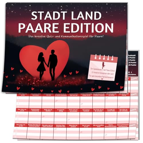 BOYATONG Stadt Land Paare Beide Edition Spiel, Valentinstag Partner Geschenke Jahrestag,Weihnachten Geschenk für ihn sie Freund Freundin,das Liebe ich an dir Kartenspiel Freundin Freund von BOYATONG