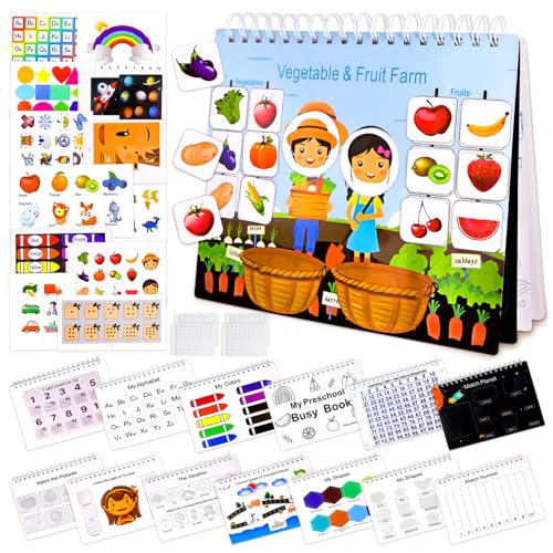 BOYSSPAA Vorschul-Buch für 2 Jahre, My Preschool Activity Learning Books with Themes Workbooks, Pre School Learning Books for Toddler Gifts Boys Girls 2 3 4 von BOYSSPAA