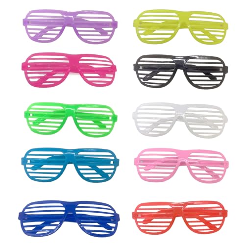BOZILY 10 x sternförmige Brillen (10 Farben), klare farbige Bonbon-Stern-Sonnenbrille, Stern-Partybrille, Party-Dekorationen für Jugendliche und Erwachsene. von BOZILY