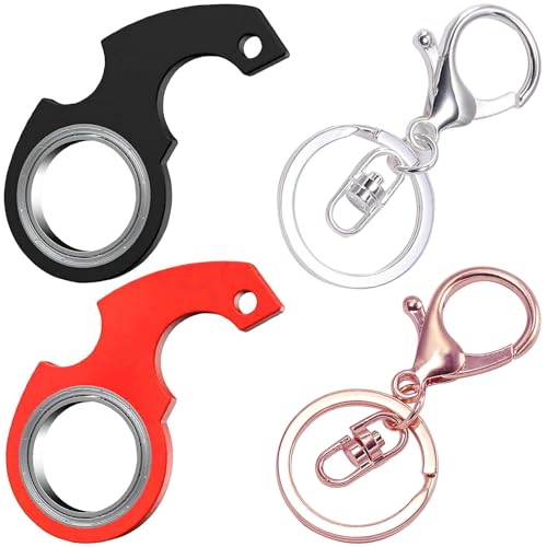 BOZLIY Schlüsselanhänger Spinner Fidget Ring Spielzeug Schlüssel Spinner Mit Metall-Schlüsselanhänger Key Spinner Keychain Spinner Flipping Spinning Schlüsselanhänge Toys Für Kinder Und Erwachsene von BOZILY