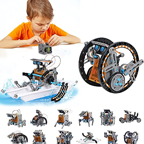 STEM Spielzeugen Solarroboter Kit 12-in-1 Bauspielzeug von Solar Angetrieben STEM Spielzeugen Robot Wissenschaft Kits Schüler Weihnachten Geburtstag Geschenke für Jungen 8 9 10 11 12 Jahre Schüler von BOZTX