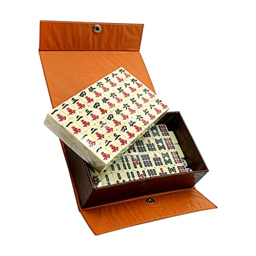 BPABDEITR Mahjong Kacheln Chinesisch Mahjong Set, 144 blätter Traditionelle Chinesische Version Spiel Klassische Fliesen Spiele Reise Mahjong Set for Reise von BPABDEITR