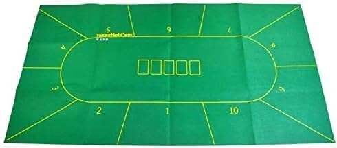 BPABDEITR Professionelle Poker-Matte Portable Poker Tisch La Tragbare Pokertischplatte Pokertischdecke Texas Poker Layouts Tischdecke Filz 10 Spieler Pokermatte von BPABDEITR