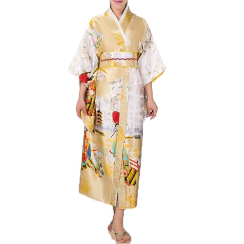 BPURB Damen Kimono Robe Japanisches traditionelles Kleid Geisha Yukata Halloween Party Cosplay Fotografie Kostüm von BPURB