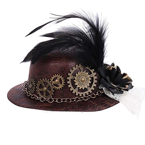 BPURB Steampunk Zubehör Mini Zylinder für Frauen Stirnband Halloween Cosplay Kostüm (Stil 1) von BPURB