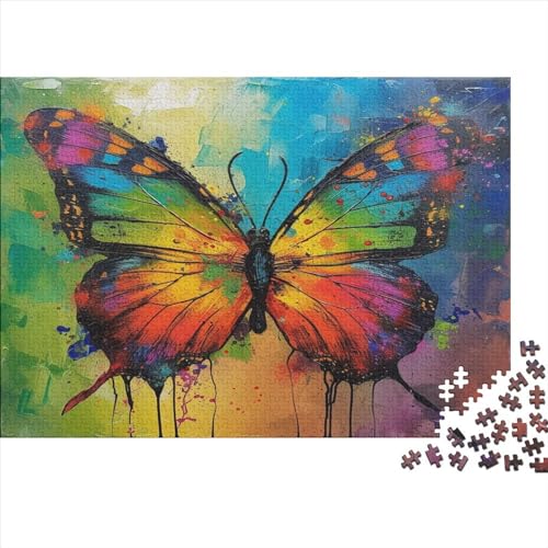 Blue Butterfly 1000 Stück Erwachsene Puzzle Spiele Entspannung und Intelligenz Nachhaltiges Holzpuzzle Puzzle für Familienspiel Geschenk Für Liebe Und Freund Nachhaltig 1000 Stück (75 x 50 cm) von BQGHCKEUF