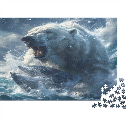 Brown Bear Puzzles 1000 Teile für Erwachsene, klassisches Puzzle mit hochauflösendem Druck, Familienspiel, Teambuilding, Geschenke für Liebhaber oder Freunde 1000 Stück (75 x 50 cm) von BQGHCKEUF