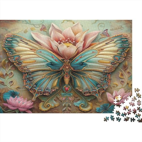 Butterfly Puzzle mit 1000 Teilen für Erwachsene, Lernspiel für Erwachsene, Herausforderung, Spielzeug, anspruchsvolle Puzzlespiele, Geschenk für alle Frauen und Männer, 1000 Stück (75 x 50 cm) von BQGHCKEUF