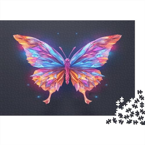 Butterfly Puzzle mit 1000 Teilen für Erwachsene, Lernspiel für Erwachsene, Herausforderung, Spielzeug, anspruchsvolle Puzzlespiele, Geschenk für alle Frauen und Männer, 1000 Stück (75 x 50 cm) von BQGHCKEUF