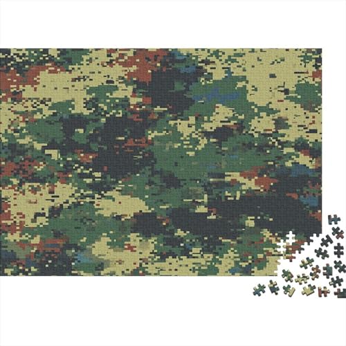 Camouflage-Puzzle, 1000 Teile, für Erwachsene, zum Trainieren von Logik und sensorischer Koordination, Lernspiele, 1000 Stück (75 x 50 cm) von BQGHCKEUF