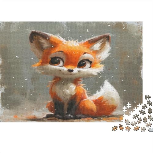 Cartoon Fox Puzzle mit 1000 Teilen für Erwachsene Puzzle 1000 Teile Lernspiele Dekoration Puzzle Beste Geschenke für Männer und Frauen 1000 Stück (75 x 50 cm) von BQGHCKEUF