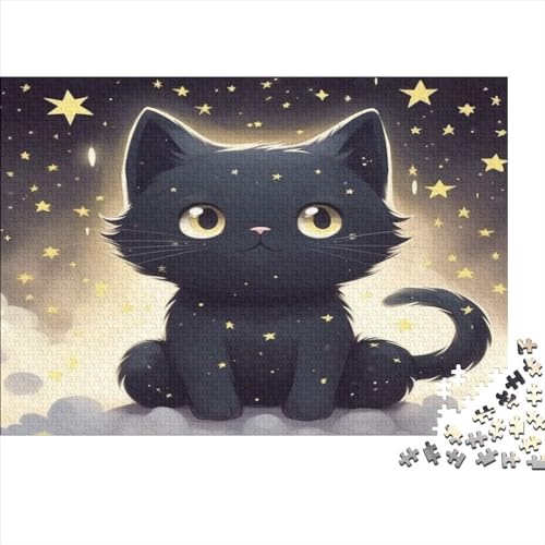 Cat Puzzle mit 1000 Teilen für Erwachsene Familie Spielzeug Puzzle Lernspiele Stressabbau Einzigartiges Puzzle Dekor und Geschenke für Zuhause 1000 Stück (75 x 50 cm) von BQGHCKEUF