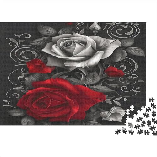 Colored Roses 1000 Stück Erwachsene Puzzle Spiele Entspannung und Intelligenz Nachhaltiges Holzpuzzle Puzzle für Familienspiel Geschenk Für Liebe Und Freund Nachhaltig 1000 Stück (75 x 50 cm) von BQGHCKEUF