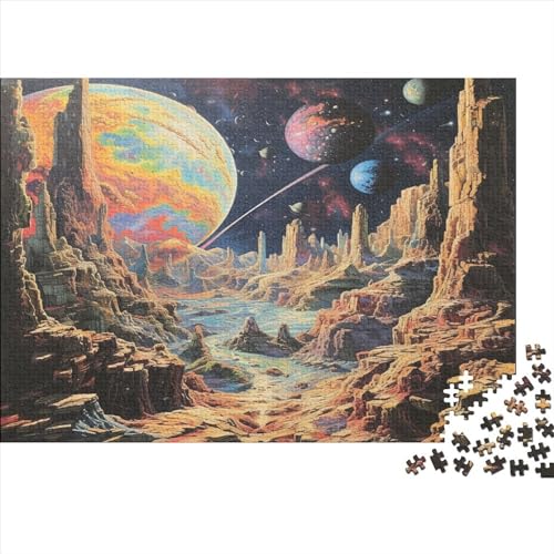 Cosmic Planeten Puzzle für Erwachsene, 1000 Teile, herausfordernde Spiele, Geschenk, Lernspiel, Geschenk für alle Frauen und Männer, 1000 Teile, 1000 Stück (75 x 50 cm) von BQGHCKEUF