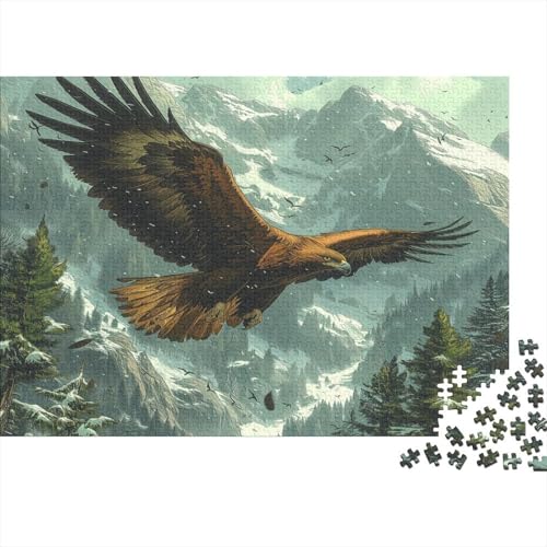 Eagle Puzzle mit 1000 Teilen, Lernspiele, 1000 Teile für Erwachsene, unmögliches Puzzle, intelligentes Puzzle, Geschenk für alle Erwachsene, 1000 Stück (75 x 50 cm) von BQGHCKEUF