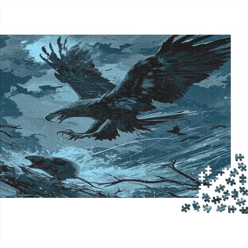 Eagle Puzzle mit 1000 Teilen für Erwachsene Holzpuzzle 1000 Teile für Erwachsene Puzzlespiel Dekoration Puzzle 1000 Teile (75 x 50 cm) von BQGHCKEUF