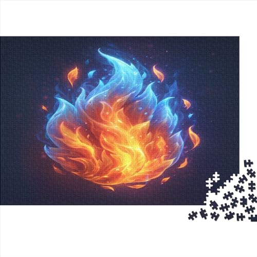 Flames Puzzle 1000 Teile Erwachsene Nachhaltiges Lernspiel Für Erwachsene Herausforderung Spielzeug Geschenk Für Alle Frauen Und Männer Heimdekoration 1000 Stück (75x50cm) von BQGHCKEUF