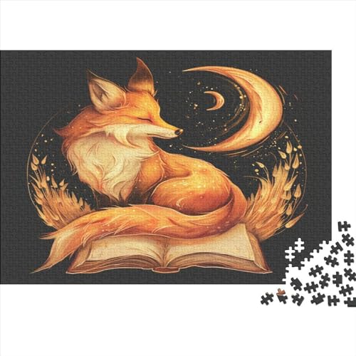 Fox Puzzle mit 1000 Teilen für Erwachsene, Holzpuzzle, 1000 Teile, Familienspiel, anspruchsvolles Puzzle, Wanddekoration, 1000 Stück (75 x 50 cm) von BQGHCKEUF