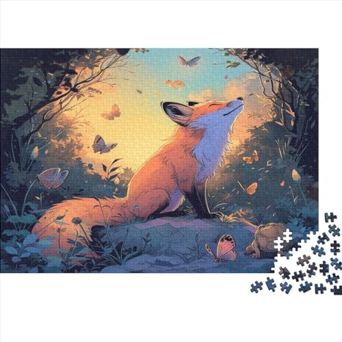 Fox Puzzles 1000 Teile für Erwachsene, klassisches Puzzle mit hochauflösendem Druck, Familienspiel, Team-Building, Geschenke für Liebhaber oder Freunde, 1000 Stück (75 x 50 cm) von BQGHCKEUF