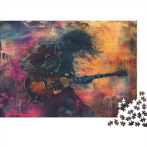 Guitar Puzzles, Puzzle 1000 Teile, Puzzle für Erwachsene, hochwertiges Druck-Puzzle 1000 Stück (75 x 50 cm) von BQGHCKEUF