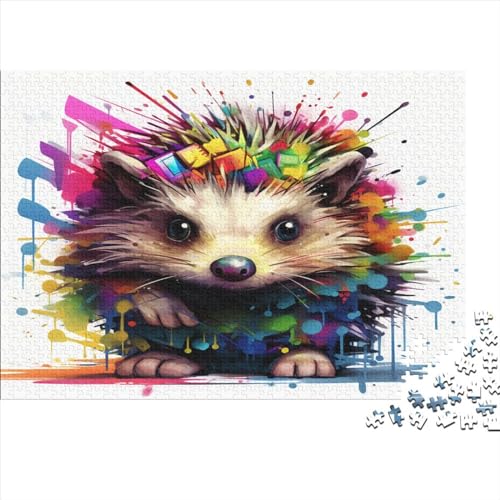 Hedgehog Puzzles, Puzzle 1000 Teile, Puzzle für Erwachsene, Kollektion Challenge, unmögliches Puzzle, hochwertiges Druck-Puzzle 1000 Stück (75 x 50 cm) von BQGHCKEUF