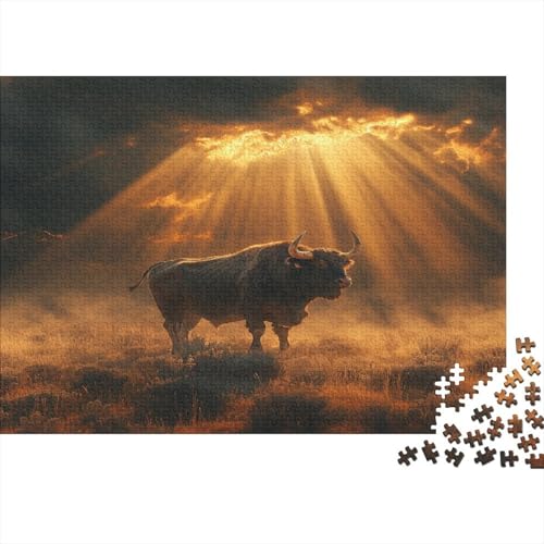 Highland Cattle Puzzle mit 1000 Teilen für Erwachsene, unmöglich, Geschicklichkeitsspiel für die ganze Familie, anspruchsvolle Puzzlespiele, tolles Geschenk für Erwachsene, 1000 Stück (75 x 50 cm) von BQGHCKEUF