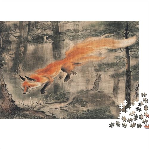 Jungle Fox 1000 Stück Erwachsene Puzzle Spiele Entspannung und Intelligenz Nachhaltiges Holzpuzzle Puzzle für Familienspiel Geschenk Für Liebe Und Freund Nachhaltig 1000 Stück (75 x 50 cm) von BQGHCKEUF