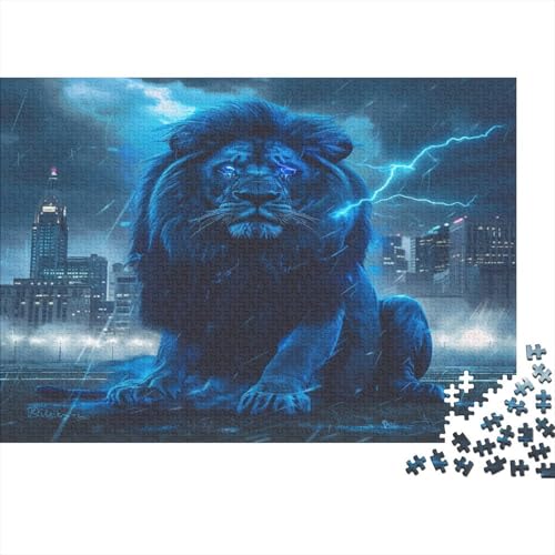 Lion Puzzle Erwachsene 1000 Teile anspruchsvolle Puzzlespiele Rätsel unmöglich Geschenkidee für Erwachsene Wanddekoration des Rahmens 1000 Stück (75 x 50 cm) von BQGHCKEUF