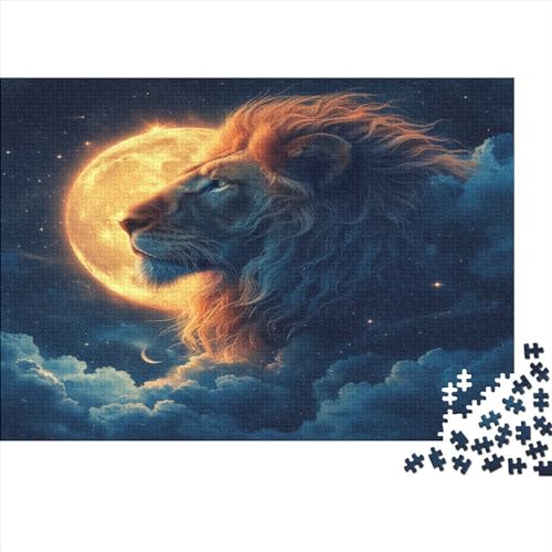 Lion Puzzle für Erwachsene Holzpuzzle 1000 Teile Entspannendes Puzzle Geschenk Für Erwachsene Puzzle 1000 Teile Puzzlespiel Wohnkultur 1000 Stück (75 x 50 cm) von BQGHCKEUF