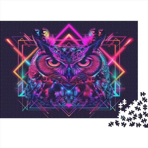 Owl Puzzle für Erwachsene Puzzle mit 1000 Teilen für Erwachsene anspruchsvolles Puzzlespiel für Frauen, Geschenke für Männer 1000 Stück (75 x 50 cm) von BQGHCKEUF