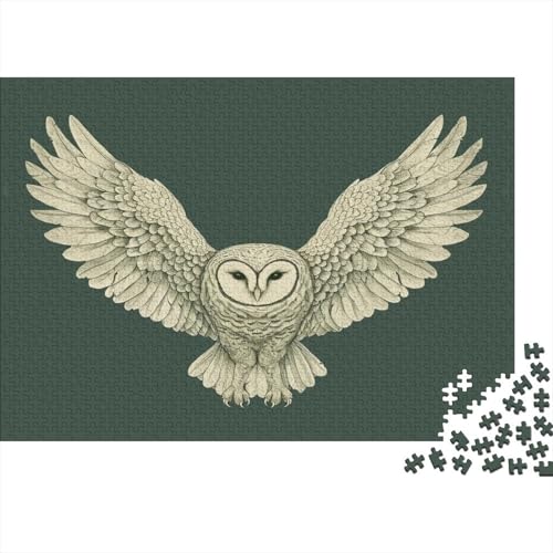 Owl Puzzle mit 1000 Teilen Puzzle für Erwachsene Unmögliche Puzzles Geschicklichkeitsspiel Für Die ganze Familie Dekoration Holzpuzzle 1000 Teile (75x50cm) von BQGHCKEUF