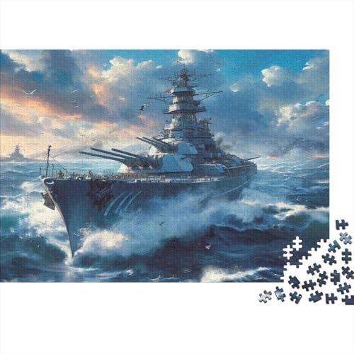 Warship Puzzle für Erwachsene 1000 Teile Lernspaß 1000-teiliges Puzzle für Erwachsene geeignet für Erwachsene anspruchsvolles Puzzlespiel 1000 Stück (75 x 50 cm) von BQGHCKEUF