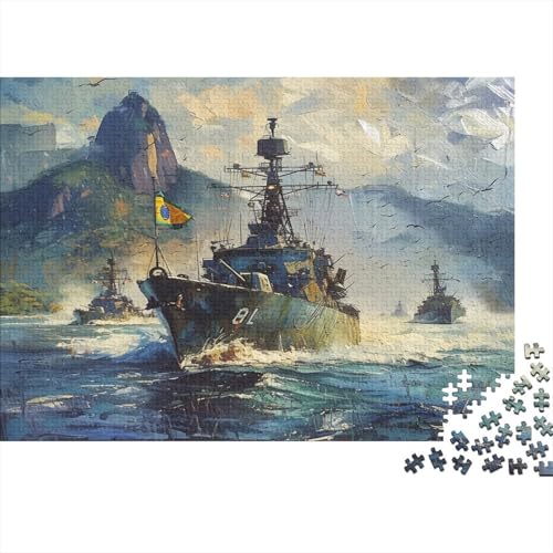 Warship Puzzles, Puzzle 1000 Teile Puzzle für Erwachsene, Challenge Kollektion, unmögliches Puzzle, hochwertiger Druck, 1000 Stück (75 x 50 cm) von BQGHCKEUF