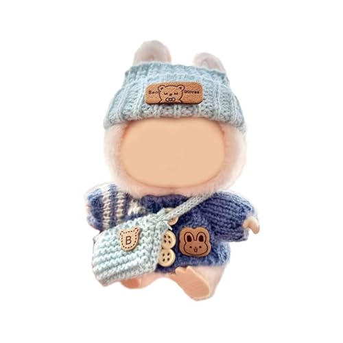 3-teiliges Puppen-Kleidungs-Set mit Strickpullover und Tasche für 17 cm große Puppen-Outfit-Display, Anziehpuppenkleidung 3-teiliges Puppen-Kleidungs-Set mit Strickpullover und Tasche für 17 cm große Puppen-Outfit-Display, Anziehpuppenkleidung von BRABOSTON